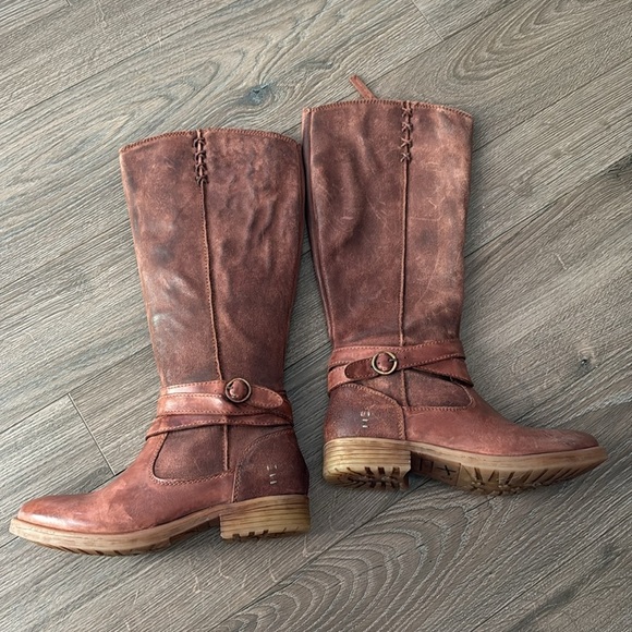 ROAN Womens Gayla Tan Leather Knee-High Tall Riding Boots Shoes NWOT - Picture 2 of 4